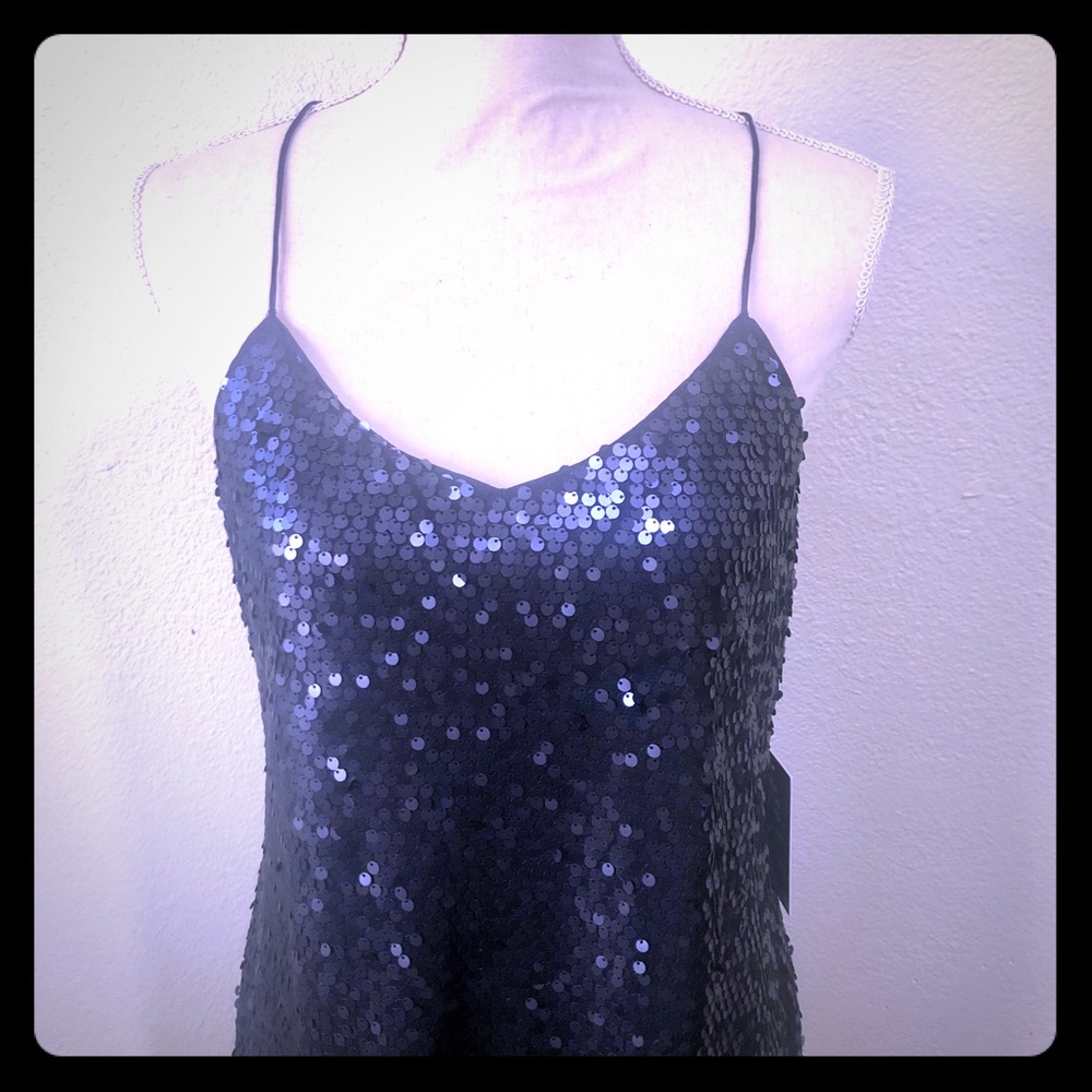 NWT Express Blue Sequin Dress